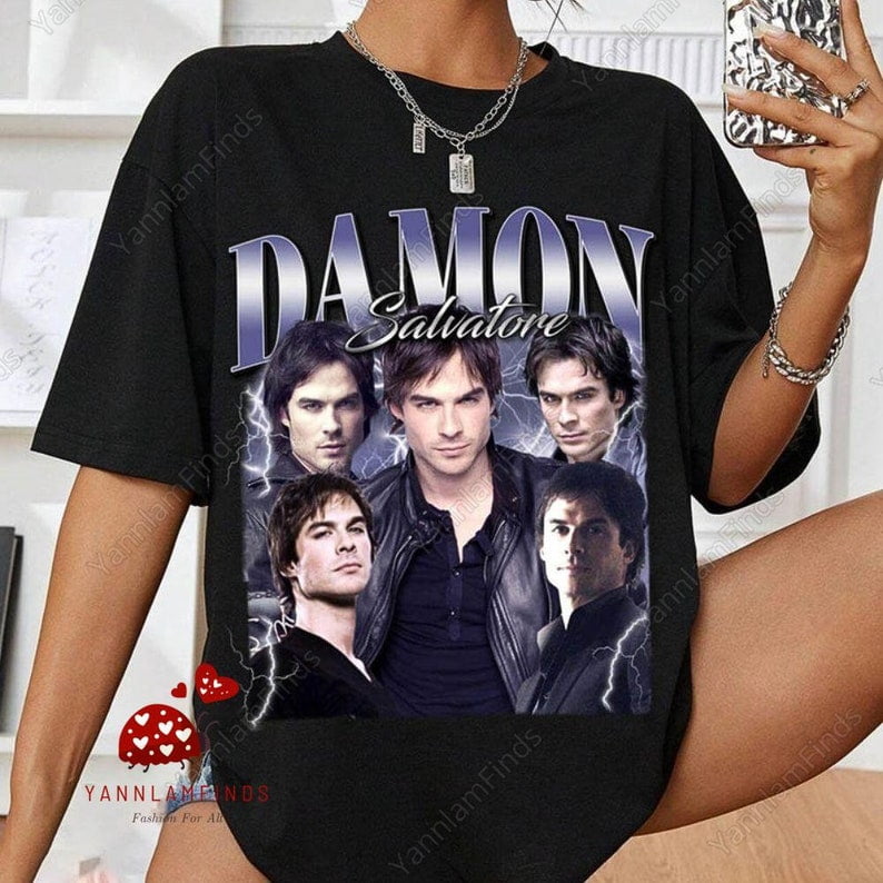 Damon Salvatore Vampire Diaries TShirt, Damon Salvatore Graphic Tee, The Vampire Diaries Shirt