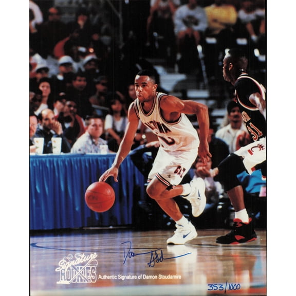 Damon Stoudamire Autographed Signature Rookies 8x10 Photo Arizona Wildcats #353/1000 SKU #257331