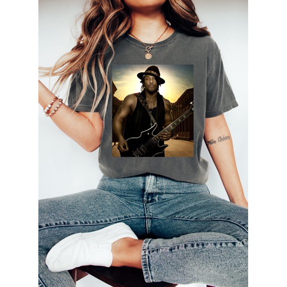 Damp39Angelo Graphic RIP TShirt Neo Soul Tribute 90s RampB Style