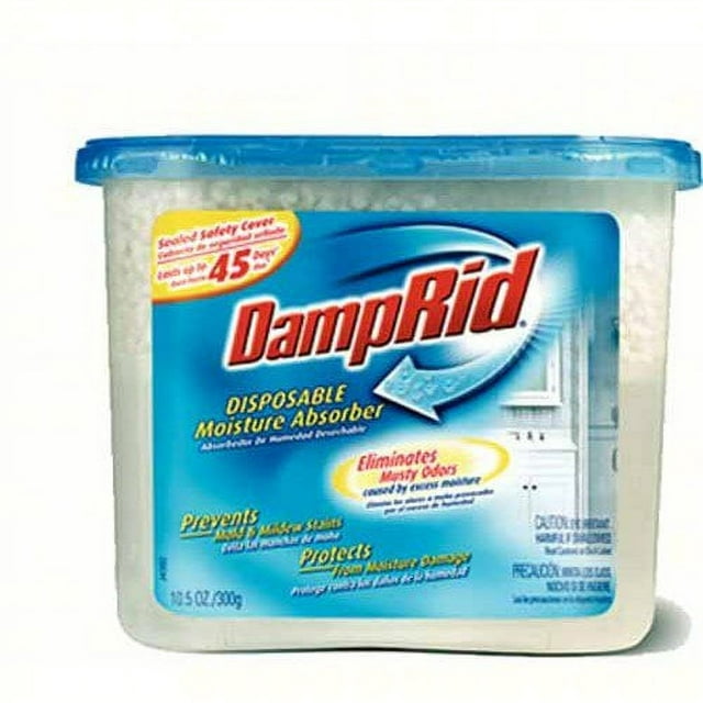 DampRid FG01K Refillable Moisture Absorber, Fragrance Free, 10.5-Ounce