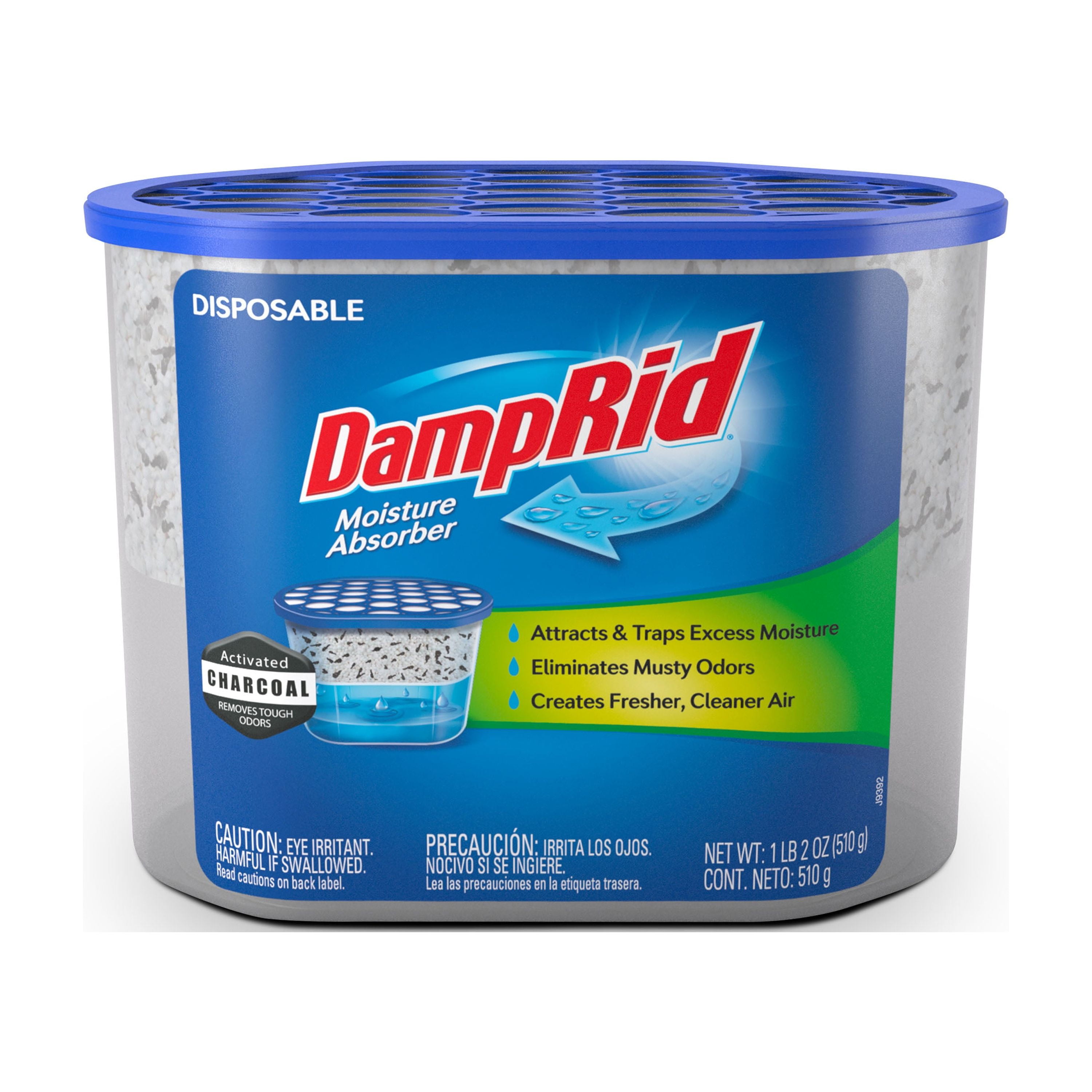 DampRid Fragrance Free Disposable Moisture Absorber for Boats and RVs with  Activated Charcoal – 18 oz.; Odor Absorber & Remover