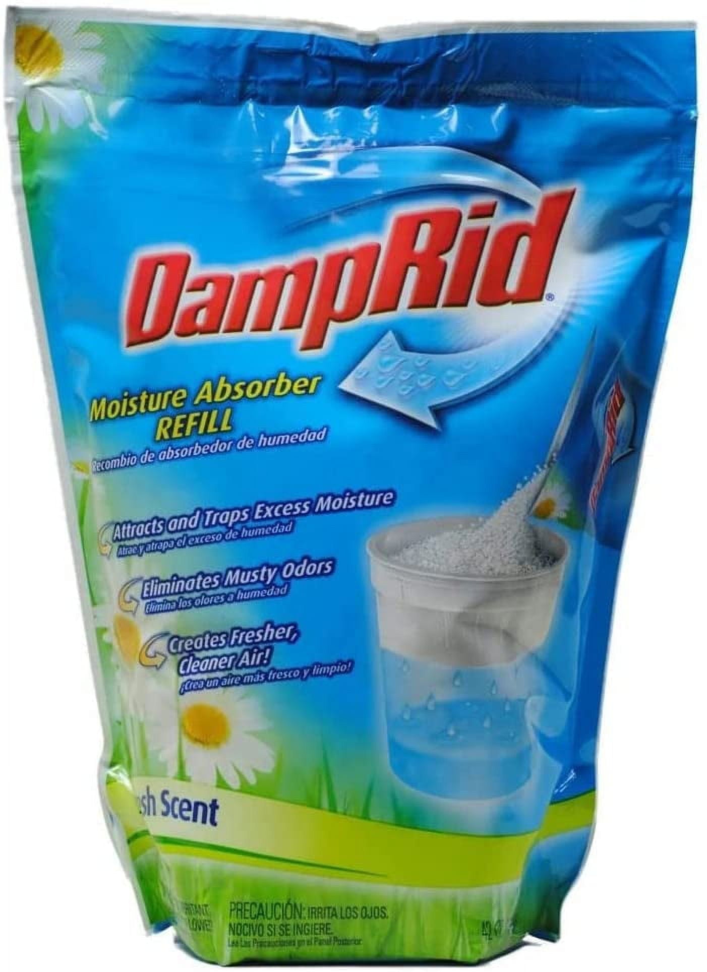 DampRid Fresh Scent Absorber. Refill Bag 42 oz Attracts \u0026 Traps Moisture for Fresher, Cleaner Air, 42 Oz, Blue, 42 Oz
