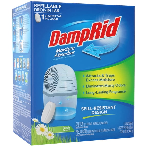 DampRid Fresh Scent Drop-In Tab Moisture Absorber Starter Kit