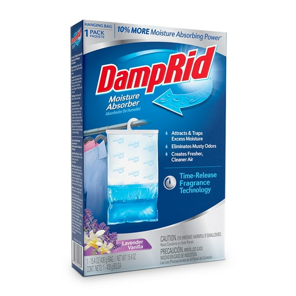 DampRid Hanging Moisture Absorber, Lavender Vanilla, 15.4 Ounce
