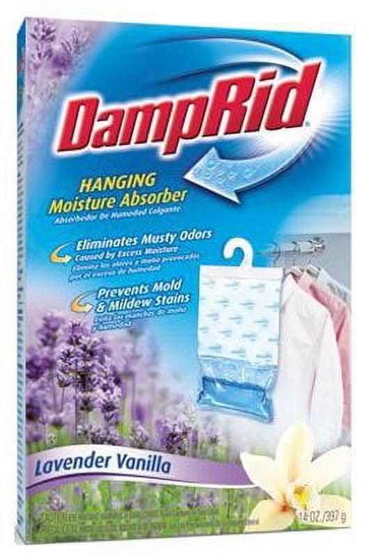 DampRid Hanging Moisture Absorber Lavender Vanilla - Moisture Absorbent - 1 Pack, 14 oz