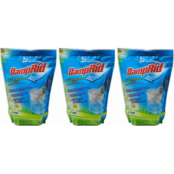 DampRid Moisture Absorber 42oz Refill Bag Fresh Scent (Pack of 3)