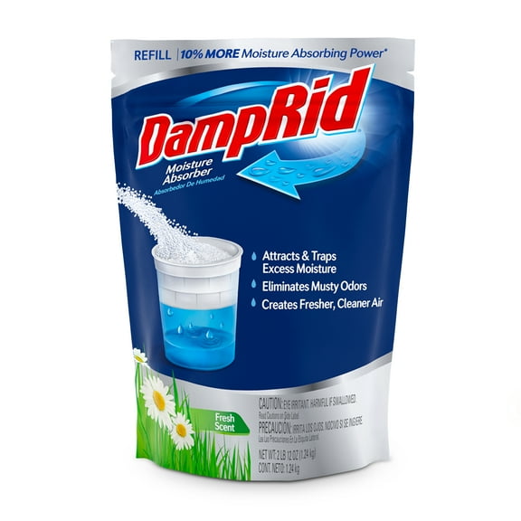 DampRid Moisture Absorber Refill Bag, Fresh Scent, 44 Ounce