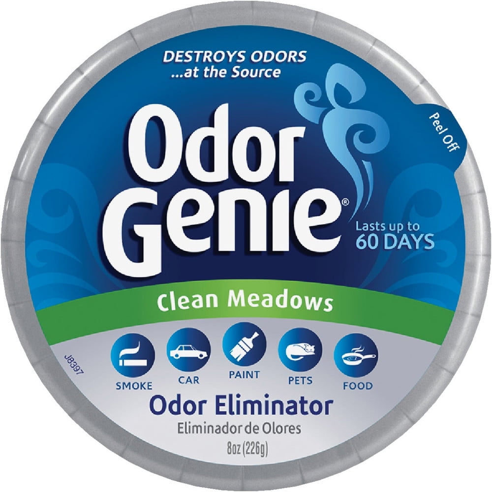 DampRid Odor Genie 8 Oz. Clean Meadows Solid Air Freshener FG69CM Pack of 6 FG69CM 601780