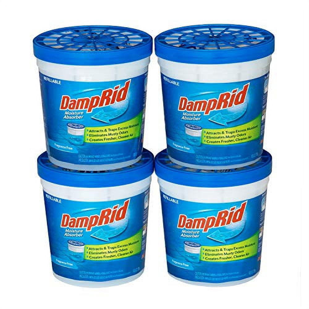 DampRid Refillable Moisture Absorber, 10.5 oz. Cups, 4 Pack, Fragrance