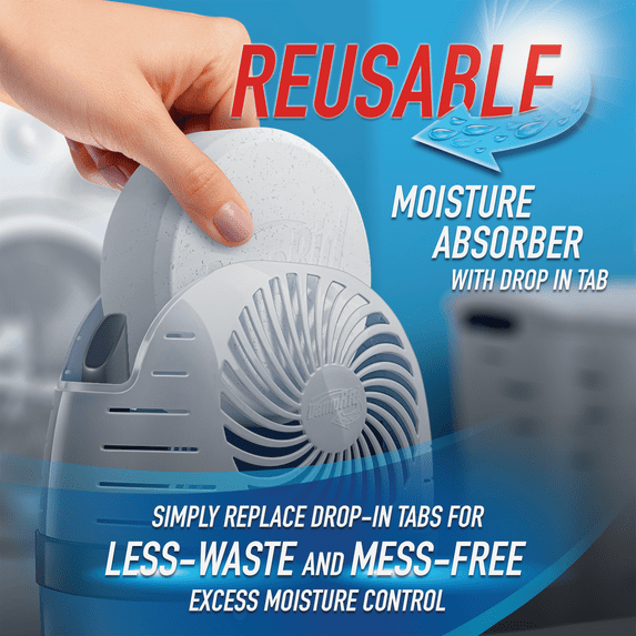 DampRid Product - DampRid Spill Resistant Refillable Moisture Absorber - Pack of 12 — Residential Use, Standard Application