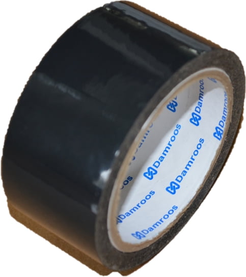 Damroos, 36 Rolls/Box, Carton Sealing BLACK Colored Tape, 48 MM x 100 Meter