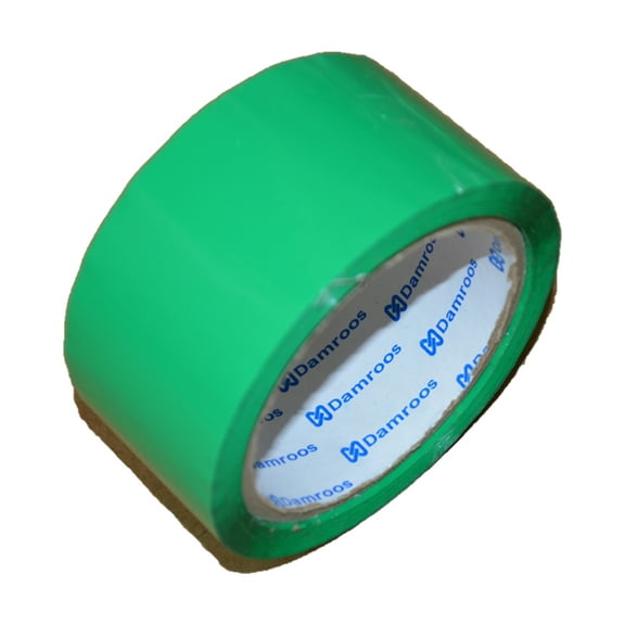 Damroos, 36 Rolls/Box, Carton Sealing GREEN Colored Tape, 48 MM x 100 Meter