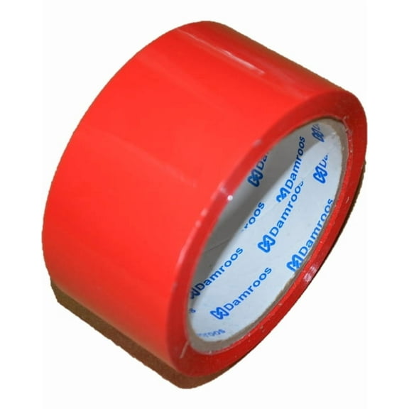 Damroos, 36 Rolls/Box, Carton Sealing RED Colored Tape, 48 MM x 100 Meter