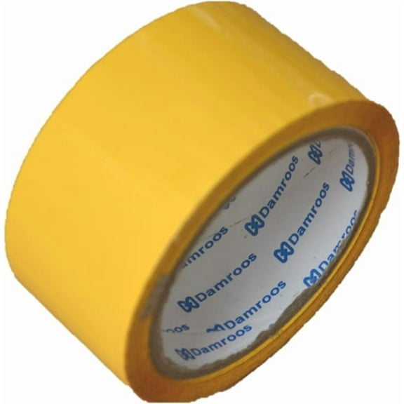 Damroos, 36 Rolls/Box, Carton Sealing YELLOW Colored Tape, 48 MM x 100 Meter