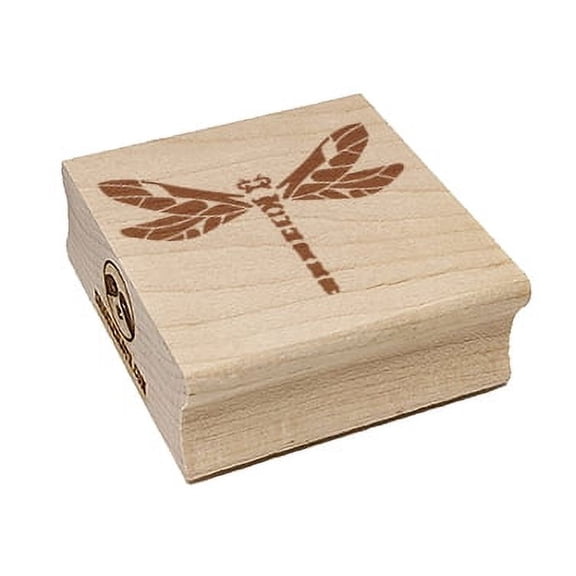 Damselfly Dragonfly Winged Insect Bug Square Rubber Stamp Stamping Scrapbooking Crafting - Small 1.25in