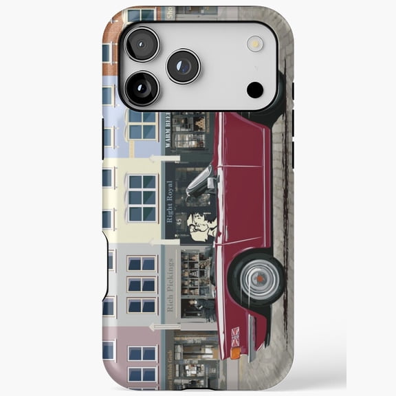 Damson Red Classic British Vintage Sports Car Phone Case 17 16 15 14 13 12 11 Pro Max