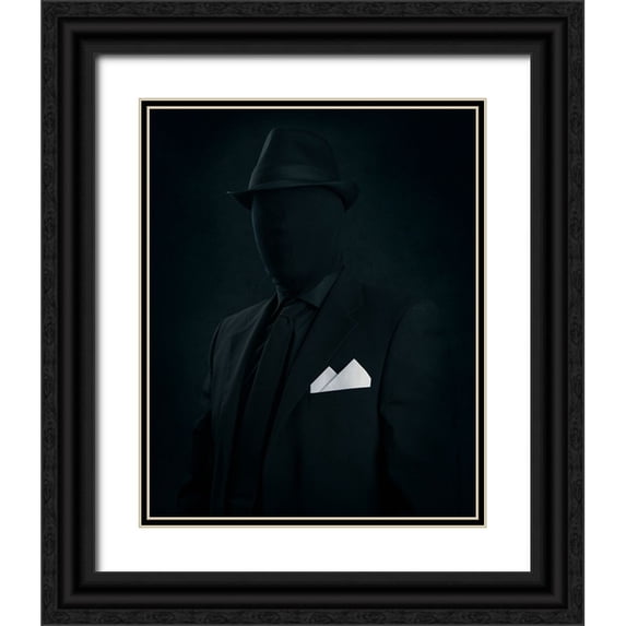 Damsten, Petri 26x32 Black Ornate Wood Framed with Double Matting Museum Art Print Titled - Mr. Black