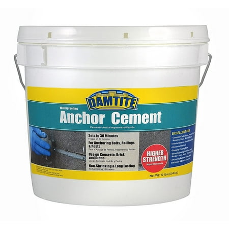 Damtite 08121 Gray Anchor Cement, 10 lb. Pail