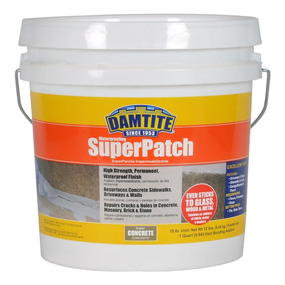 Damtite Superpatch Concrete Repair, Concrete, 15 lb.