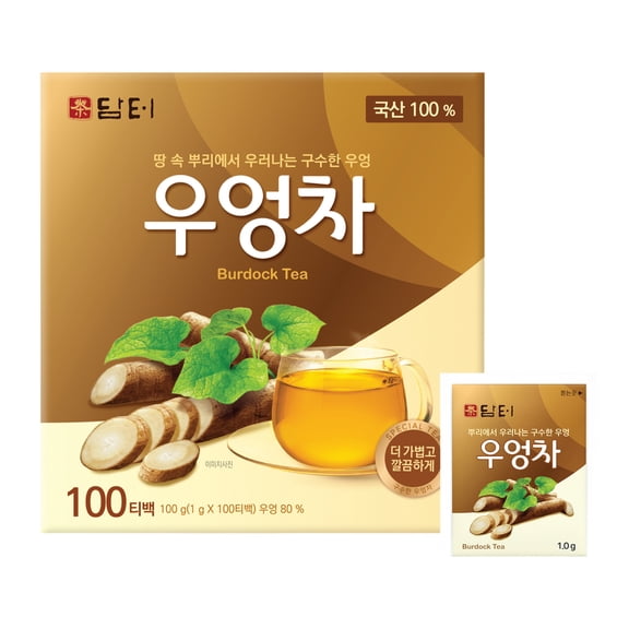 Damtuh Burdock Tea Bags, Caffeine Free, 100 Count, 1.5 g Each (150 g)