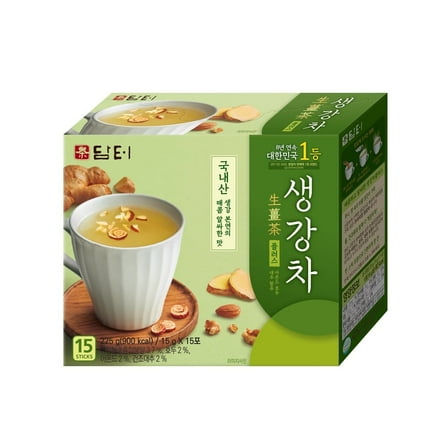 DAMTUH Ginger Herbal Tea Powder Drink Mix – Caffeine-Free, 15g × 15 Packets