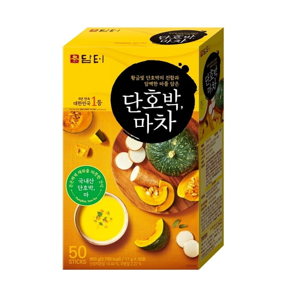 Damtuh Sweet Pumpkin & Yam Powder Drink Mix  17g x 50 Sticks | Korean Instant Beverage
