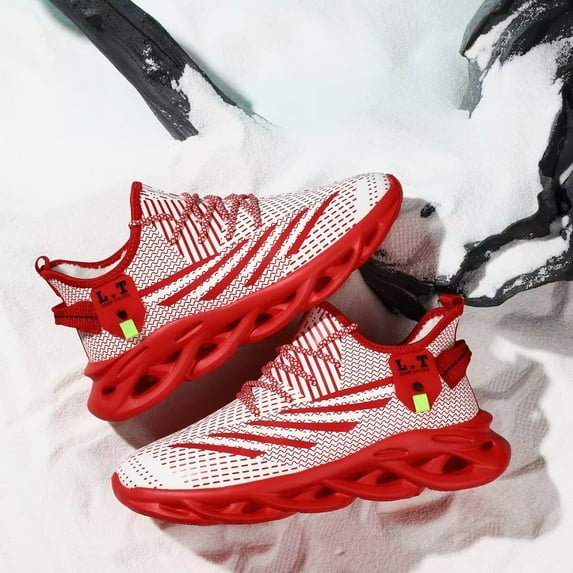 Damyuan Men's Snow Sports Shoes with Winter Plush Warm Outdoor Cotton Shoes Fashion Multi Color Sole Hollow Sports Shoes