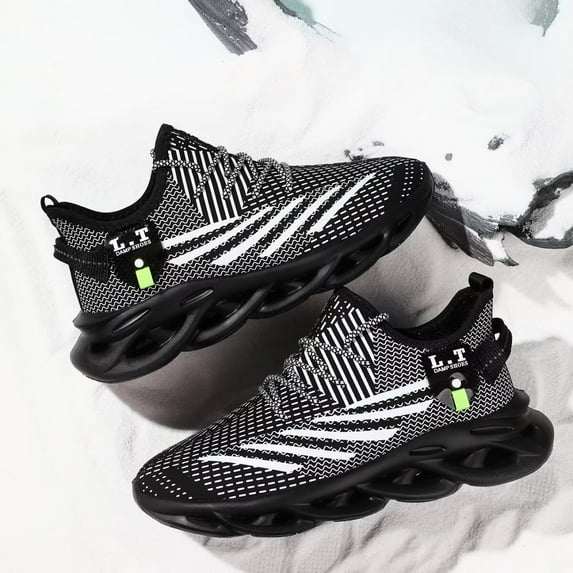 Damyuan Men's Snow Sports Shoes with Winter Plush Warm Outdoor Cotton Shoes Fashion Multi Color Sole Hollow Sports Shoes