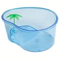 Dan 1 Pc Turtle Tank Plastic Reptile Habitat for Home Skyblue