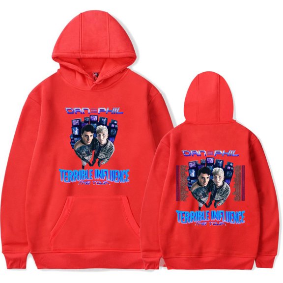 Dan And Phil Tour 2024 Merch Hoodie Pockets Drawstring Unisex Hooded Sweatshirt Fashion Clothing