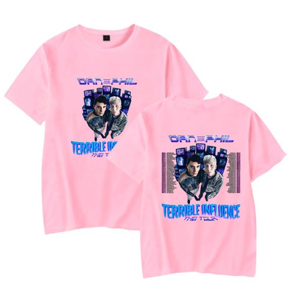 Dan And Phil Tour 2024 Merch Short Sleeve T-shirt Unisex Fashion Crew Neck Top