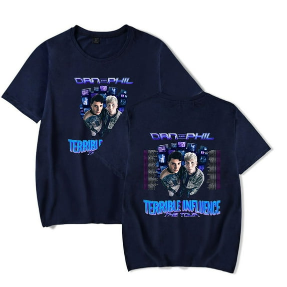 Dan And Phil Tour 2024 Merch Short Sleeve T-shirt Unisex Fashion Crew Neck Top