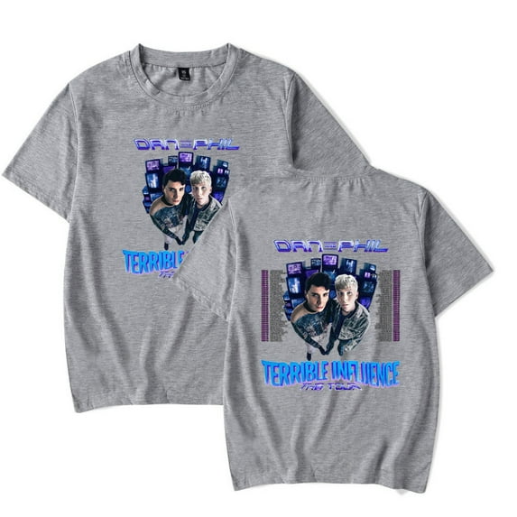Dan And Phil Tour 2024 Merch Short Sleeve T-shirt Unisex Fashion Crew Neck Top