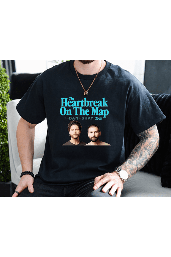 Dan And Shay Heartbreak On The Map Tour Country Music Unisex T-Shirt, up to size 3XL.