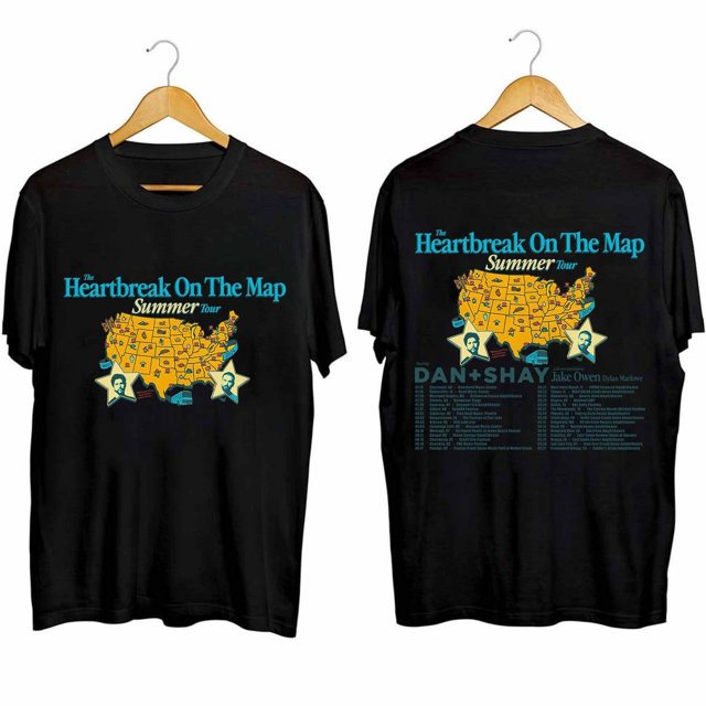 Dan And Shay Tour Heartbreak On The Map 2024 Shirt, Dan + Shay Band