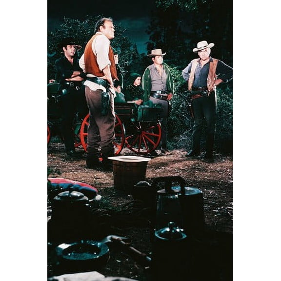 Dan Blocker, Lorne Greene, Michael Landon and Pernell Roberts in Bonanza 24x36 Poster