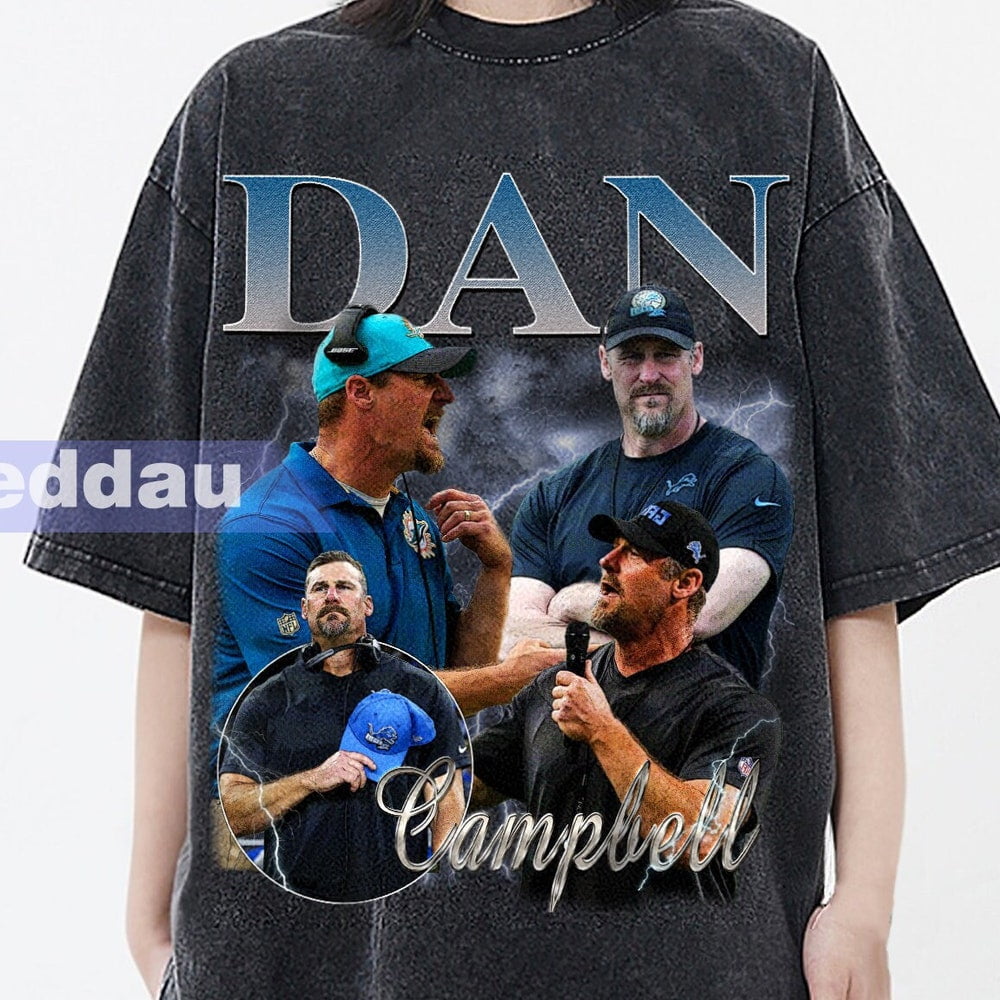 Dan Campbell Vintage Washed TShirt, Campbell Homage Graphic Unisex