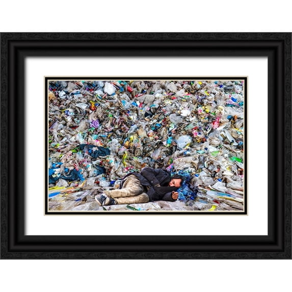 Dan, Ciupureanu 32x23 Black Ornate Wood Framed with Double Matting Museum Art Print Titled - The Sleeping Man