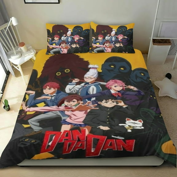 Dan Da Dan Evil Eye Themed Bed Sheet Set Three Piece Set 36x75 In ches Comfortable And Skin Friendly Unique Design Creating A Star Studded Night Home Gifts For Family Friends fans