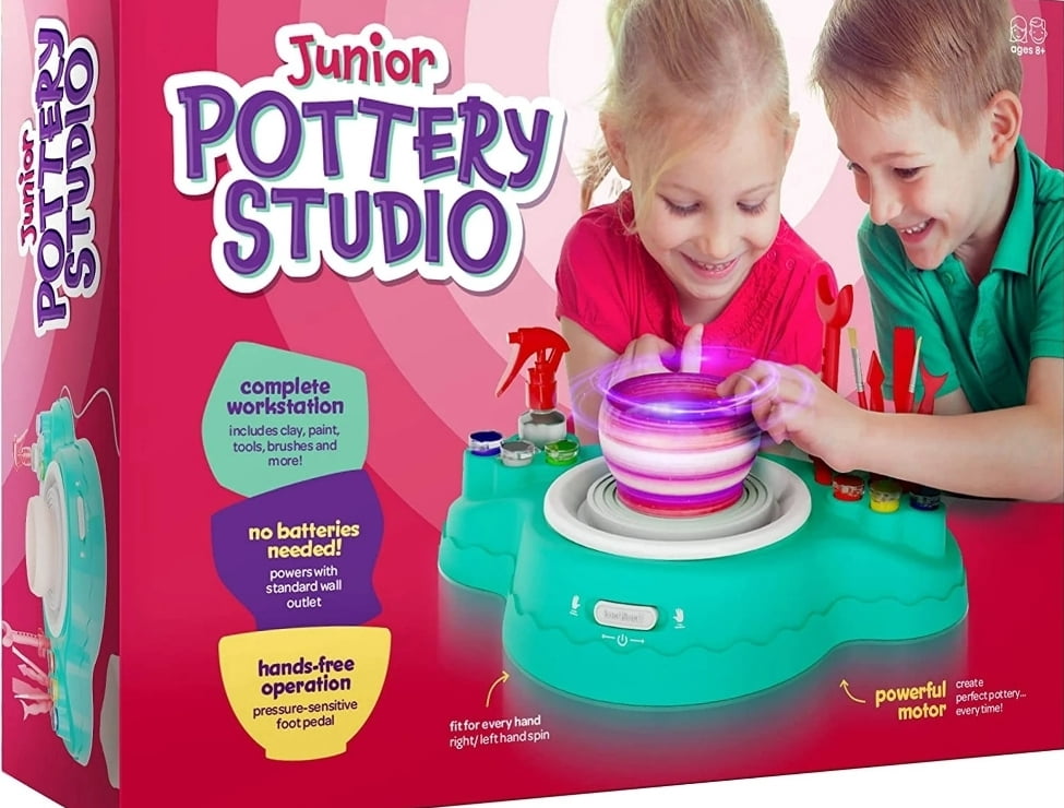 Dan&Darci Advanced Pottery Wheel Kit - Christmas Gifts for Girls & Boys Ages 8-14 Year Old - Best Teens DIY Toys. Top Arts & Crafts for Kids Tweens & Adults - Cool Teen Girl Birthday Gift