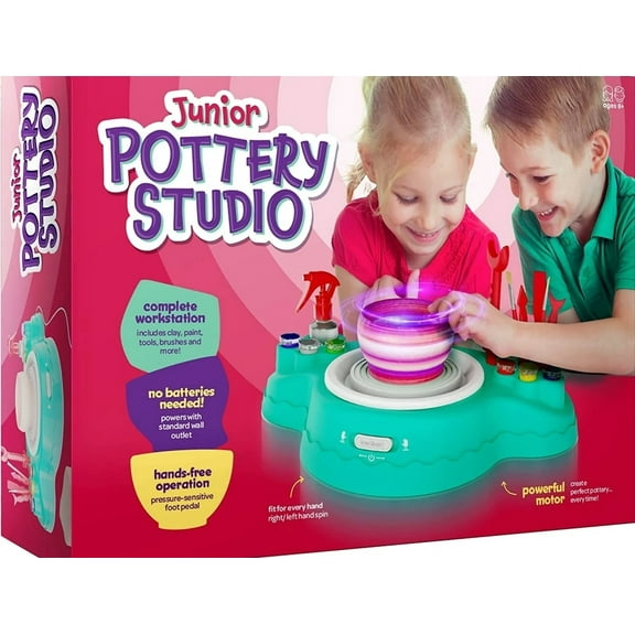 Dan&Darci Advanced Pottery Wheel Kit - Christmas Gifts for Girls & Boys Ages 8-14 Year Old - Best Teens DIY Toys. Top Arts & Crafts for Kids Tweens & Adults - Cool Teen Girl Birthday Gift
