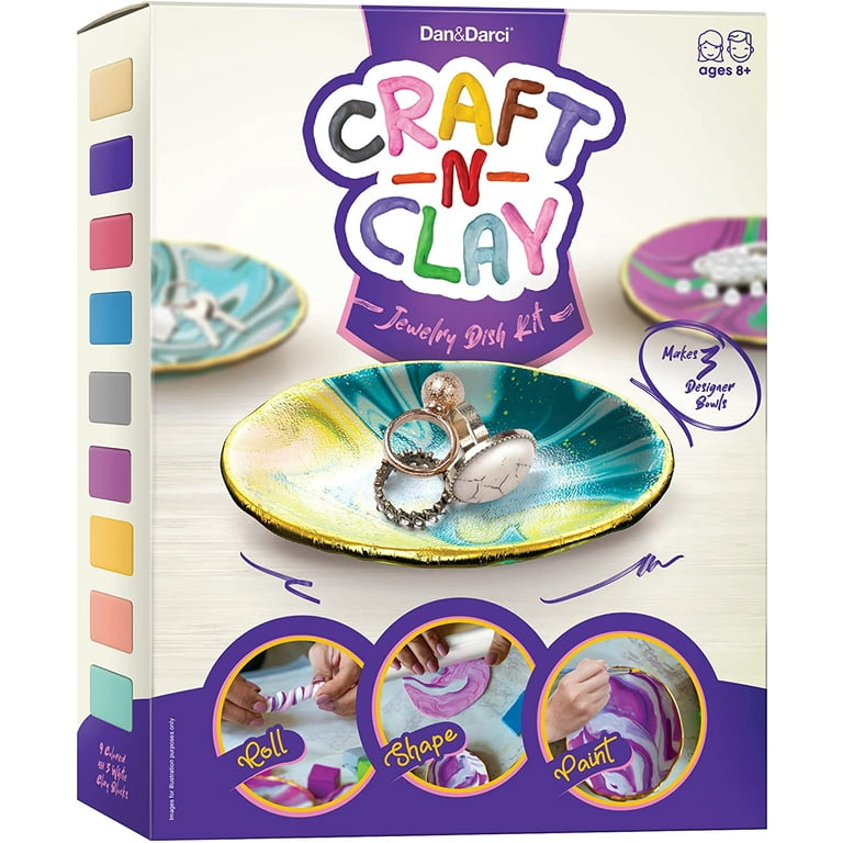 Arts & Crafts Supplies Kit with Storage Bin - Crafting Materials Box Kits  for School or Gift Ages 3 to 8