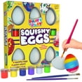 thumbnail image 1 of Dan&Darci Easter Egg Squishy Painting Kit - Arts and Crafts for Girls and Boys - Kids Art Activities - Craft Gift for Kids Ages 4-10 year old Girls - Decorate 6 Slow Rising White Squishies with Paint, 1 of 9