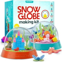 Dan&Darci Make Your Own Snow Globes Kit - DIY Crafts Activity Kits - Water Globe Making Kit for Kids