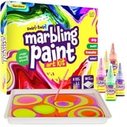 Dan&Darci Marbling Paint Art Kit for Kids - Arts & Crafts Gifts for Girls & Boys Ages 6-12 Years Old - Craft Kits Set - Paint Gift Ideas Activities Toys Age 6 7 8 9 10 Year Olds - Marble Painting Kits