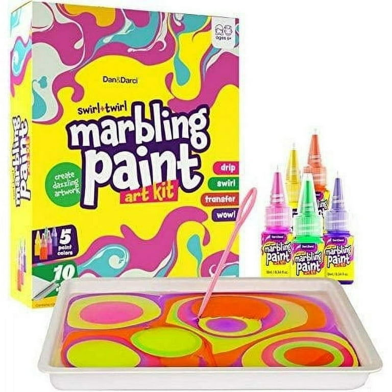 Arts & Crafts For Kids Ages 8-12, Water Marbling Paint Kit