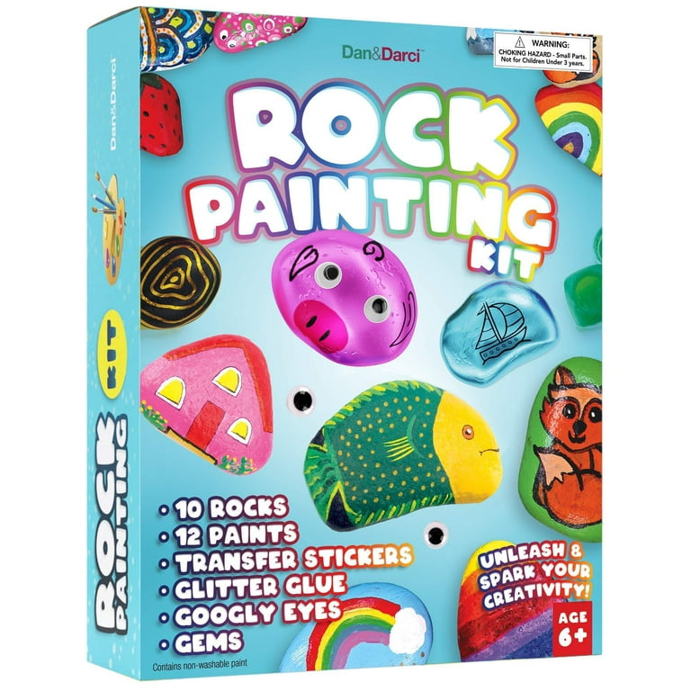 Rock Painting Kit for Kids - Arts and Crafts for Girls & Boys Ages 6-12 - Craft