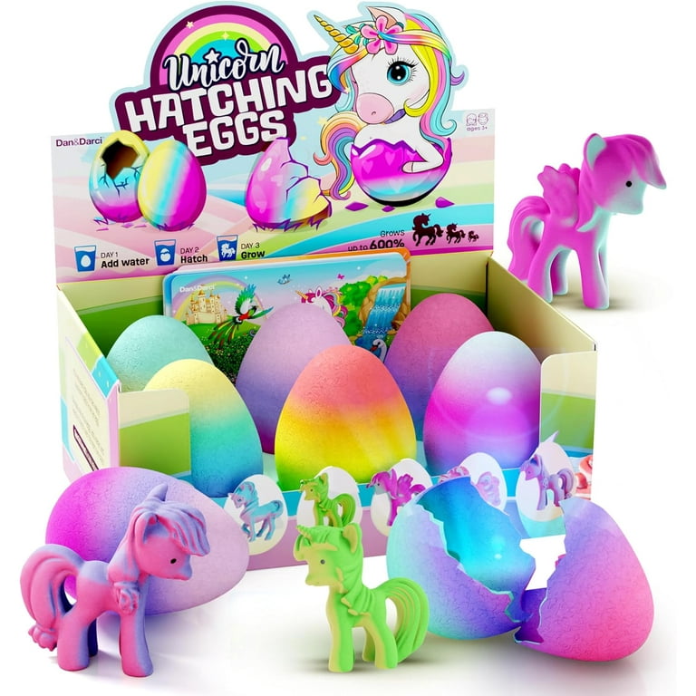 Dan&Darci Unicorn Hatching Surprise Eggs, Pack, Grows 600