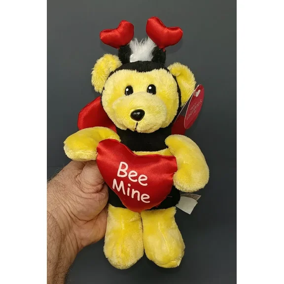 Dan Dee Collectors Choice Bumble Bee Bear BEE MINE Heart Plush 10" Doll Vintage