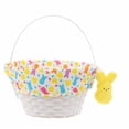 thumbnail image 1 of Dan Dee Peeps White Wooden Easter Basket with Plush Keychain, 1 of 1